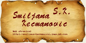 Smiljana Kecmanović vizit kartica
